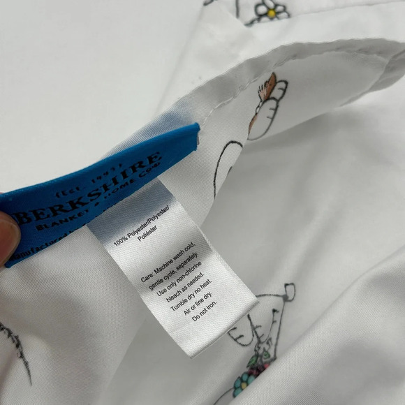 Peanuts Snoopy & Charlie Brown Twin Sheet 1 ‎ Flat Sheet  Berkshire - Picture 6 of 7